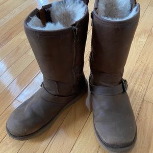 Ugg leather girl boots